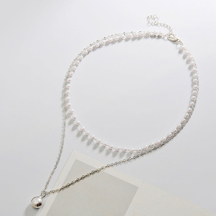 Jewelry WholesaleWholesale double layer pearl necklace JDC-NE-D027 Necklaces 晴雯 %variant_option1% %variant_option2% %variant_option3%  Factory Price JoyasDeChina Joyas De China