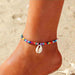 Jewelry WholesaleWholesale Boho Color Rice Beads Shell Alloy Anklet JDC-AS-YeB019 anklets 烨贝 %variant_option1% %variant_option2% %variant_option3%  Factory Price JoyasDeChina Joyas De China