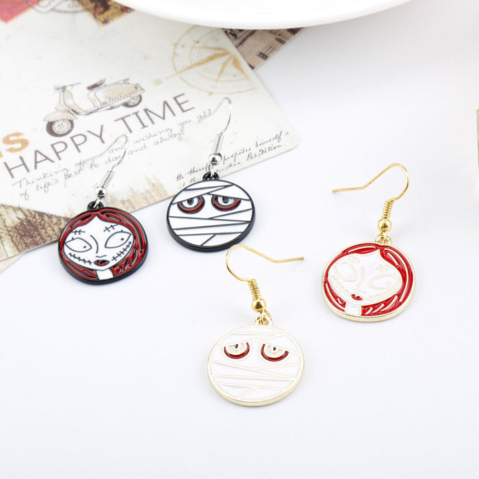 Wholesale Earrings Alloy Halloween Cartoon Scary Pumpkin Head JDC-ES-Dsheng006