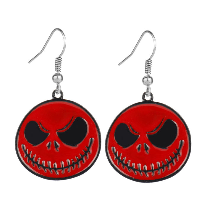 Wholesale Earrings Alloy Halloween Cartoon Scary Pumpkin Head JDC-ES-Dsheng006