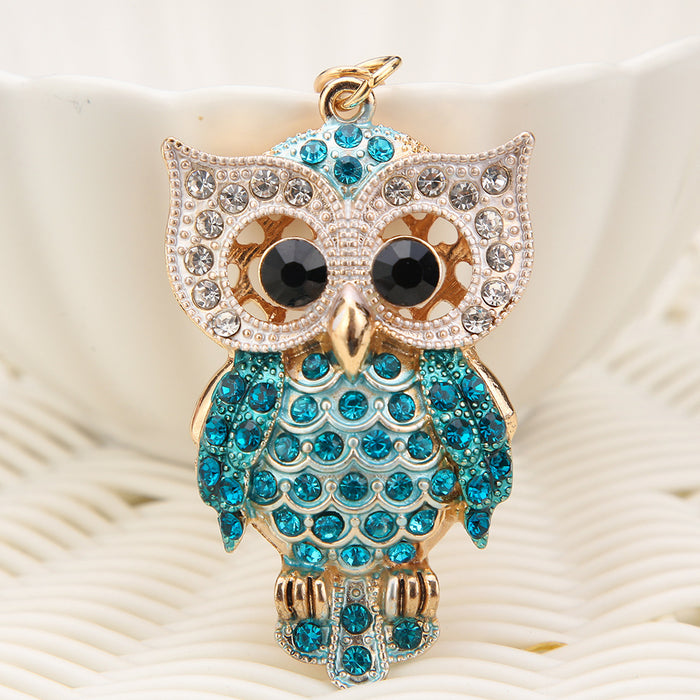 Jewelry WholesaleWholesale creative Rhinestone cartoon owl keychain MOQ≥2 JDC-KC-ChaoK005 Keychains 超凯 %variant_option1% %variant_option2% %variant_option3%  Factory Price JoyasDeChina Joyas De China