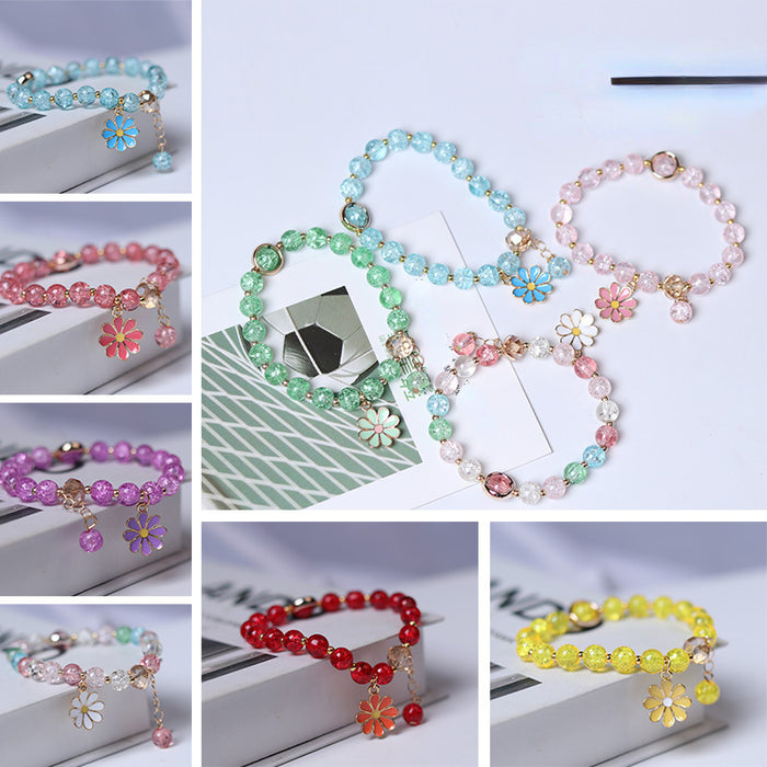 Wholesale crystal clear crystal bracelet female daisy flowers JDC-BT-YXH012