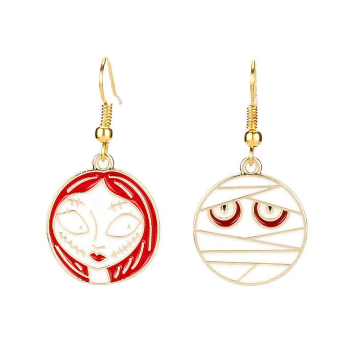 Wholesale Earrings Alloy Halloween Cartoon Scary Pumpkin Head JDC-ES-Dsheng006