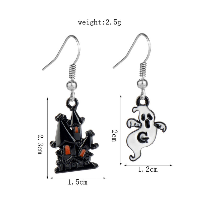 Wholesale Earrings Alloy Halloween Cartoon Scary Pumpkin Head JDC-ES-Dsheng006