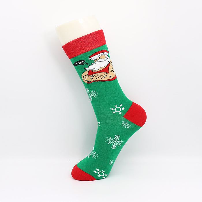 Wholesale Sock Cotton Mid Tube Cute Christmas MOQ≥3 JDC-SK-ShuiH003