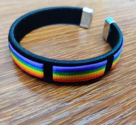 Wholesale LGBT same -sex gay six -color line weaving rainbow bracelet JDC-BT-GuangG002