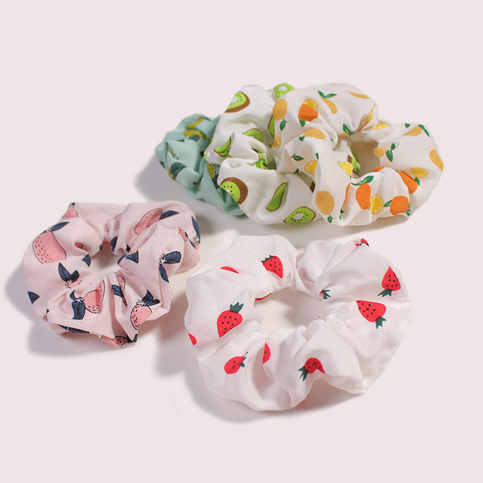 Wholesale summer sober fruit series large intestine hair ring JDC-HS-DieZu002