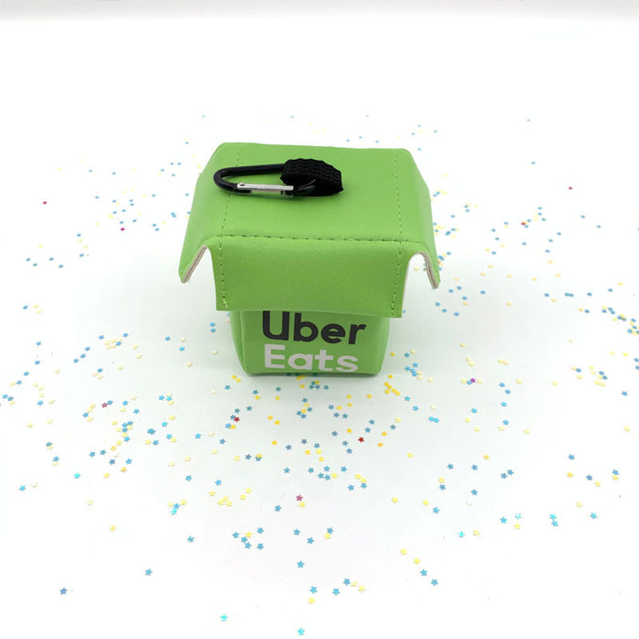 Wholesale meal bag coin purse creative PU leather Uber takeaway box keychain MOQ≥3 JDC-KC-HAn003