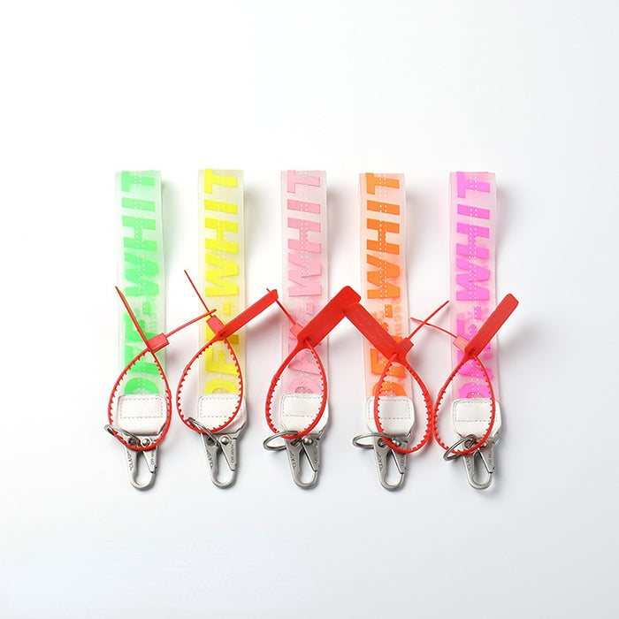 Wholesale Transparent PVC Letter Lanyard Keychains (F) MOQ≥2 JDC-KC-Gxit002