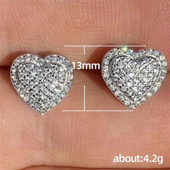 Jewelry WholesaleWholesale micro-inlaid zircon heart stud earrings JDC-ES-Caos013 Earrings 曹适 %variant_option1% %variant_option2% %variant_option3%  Factory Price JoyasDeChina Joyas De China