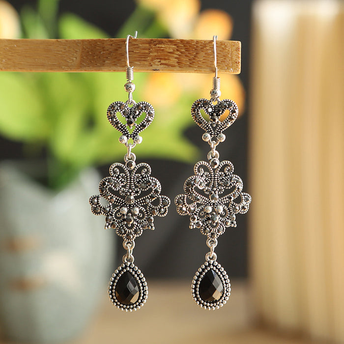 Wholesale Earrings Alloy Vintage Multilayer Diamond Long Section MOQ≥2 JDC-ES-Daiq051