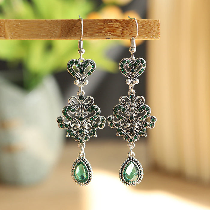 Wholesale Earrings Alloy Vintage Multilayer Diamond Long Section MOQ≥2 JDC-ES-Daiq051