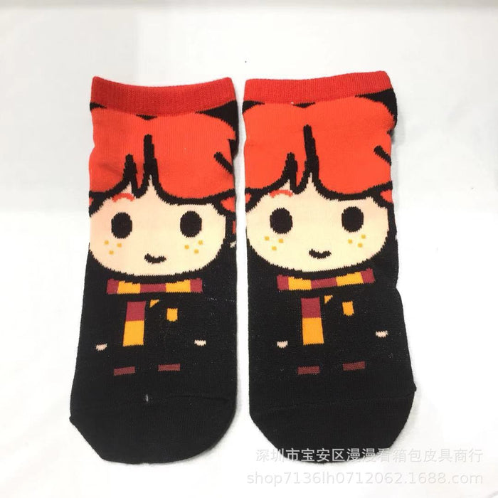 Wholesale Cartoon Surrounding Magic Academy Trend Breathable Sports Socks MOQ≥3 JDC-SK-MMan002