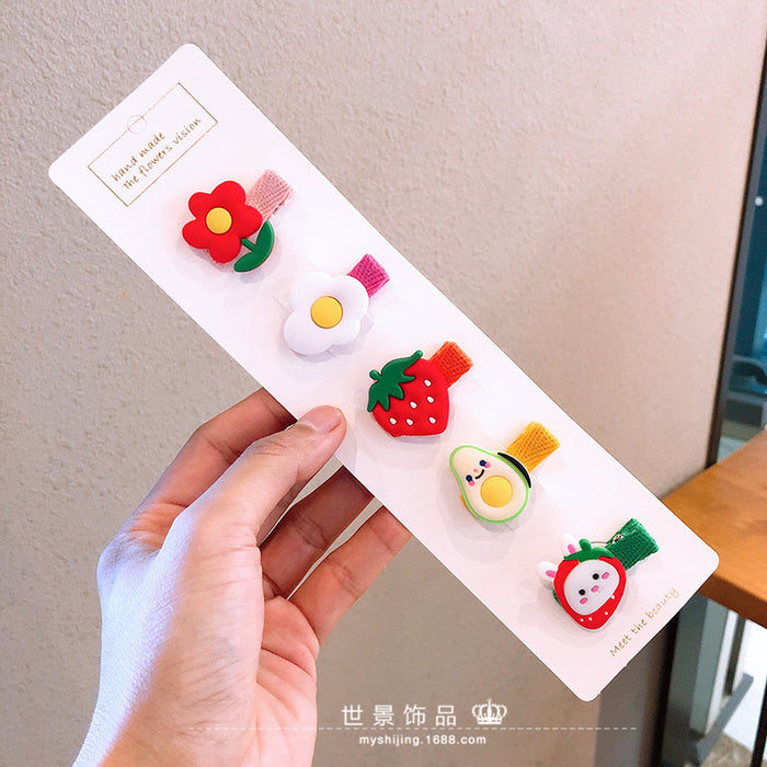 Jewelry WholesaleWholesale kids cartoon flower resin hairpin JDC-HC-Shij001 Hair Clips 世景 %variant_option1% %variant_option2% %variant_option3%  Factory Price JoyasDeChina Joyas De China