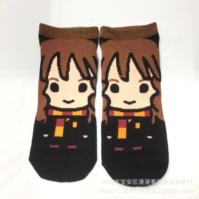 Wholesale Cartoon Surrounding Magic Academy Trend Breathable Sports Socks MOQ≥3 JDC-SK-MMan002