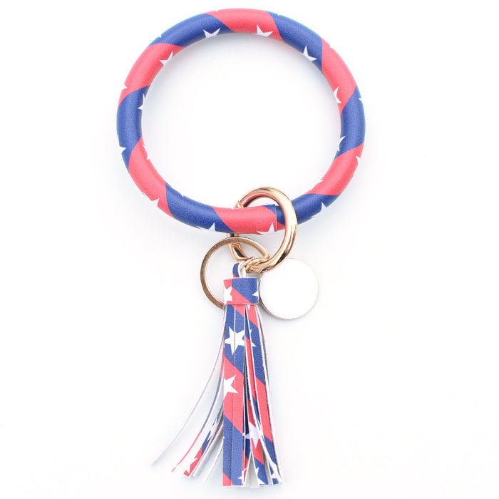 Jewelry WholesaleWholesale pure leather PU tassel pendant key chain bracelet JDC-BT-MaoL001 Bracelet 茂琳 %variant_option1% %variant_option2% %variant_option3%  Factory Price JoyasDeChina Joyas De China