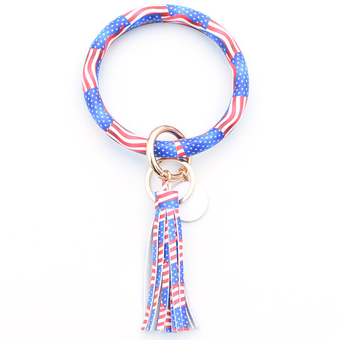 Jewelry WholesaleWholesale pure leather PU tassel pendant key chain bracelet MOQ≥2 JDC-BT-MaoL003 Bracelet 茂琳 %variant_option1% %variant_option2% %variant_option3%  Factory Price JoyasDeChina Joyas De China