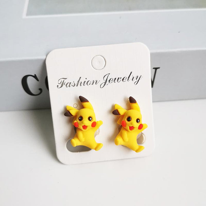 Wholesale Cartoon Kids Alloy Ear Clip Earrings JDC-ES-Hanjia001