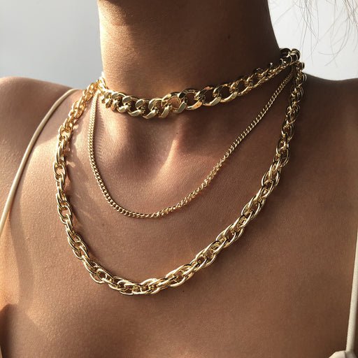 Jewelry WholesaleWholesale multi-layer chain necklace JDC-NE-Qiandi001 Necklaces 纤迪 %variant_option1% %variant_option2% %variant_option3%  Factory Price JoyasDeChina Joyas De China