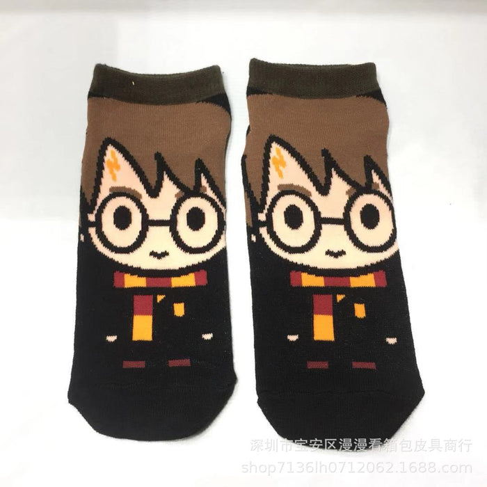 Wholesale Cartoon Surrounding Magic Academy Trend Breathable Sports Socks MOQ≥3 JDC-SK-MMan002