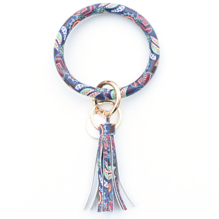 Jewelry WholesaleWholesale pure leather PU tassel pendant key chain bracelet JDC-BT-MaoL001 Bracelet 茂琳 %variant_option1% %variant_option2% %variant_option3%  Factory Price JoyasDeChina Joyas De China