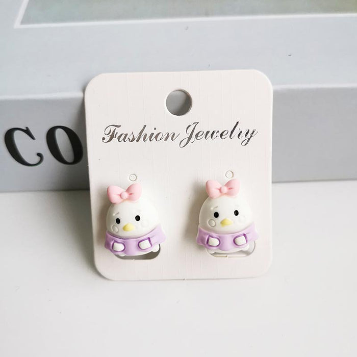 Wholesale Cartoon Kids Alloy Ear Clip Earrings JDC-ES-Hanjia001