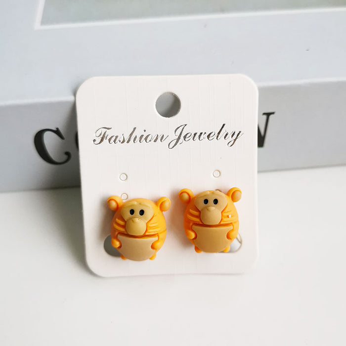 Wholesale Cartoon Kids Alloy Ear Clip Earrings JDC-ES-Hanjia001