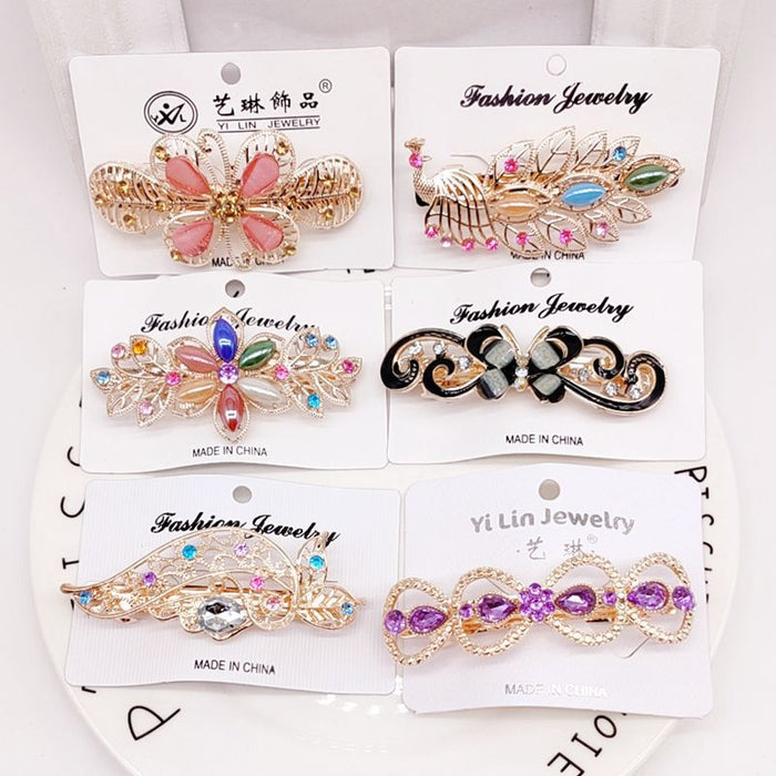 Jewelry WholesaleWholesale 24pcs Crystal Diamond Alloy Hair Clips JDC-HC-Yuechen001 Hair Clips 玥宸 %variant_option1% %variant_option2% %variant_option3%  Factory Price JoyasDeChina Joyas De China