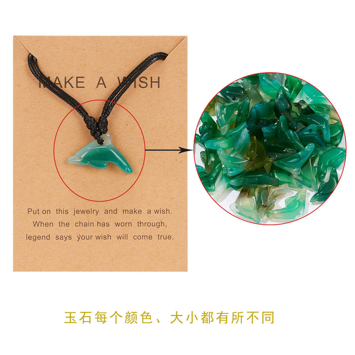 Jewelry WholesaleWholesale Jade Leather String Animal Necklace JDC-NE-YinH015 Necklaces 颖皓 %variant_option1% %variant_option2% %variant_option3%  Factory Price JoyasDeChina Joyas De China