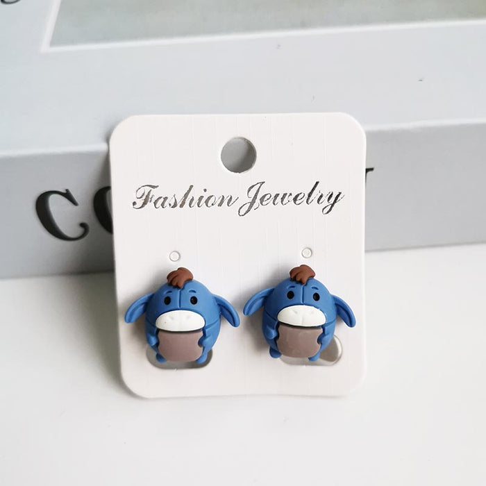 Wholesale Cartoon Kids Alloy Ear Clip Earrings JDC-ES-Hanjia001