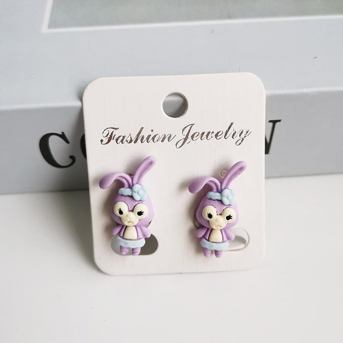 Wholesale Cartoon Kids Alloy Ear Clip Earrings JDC-ES-Hanjia001