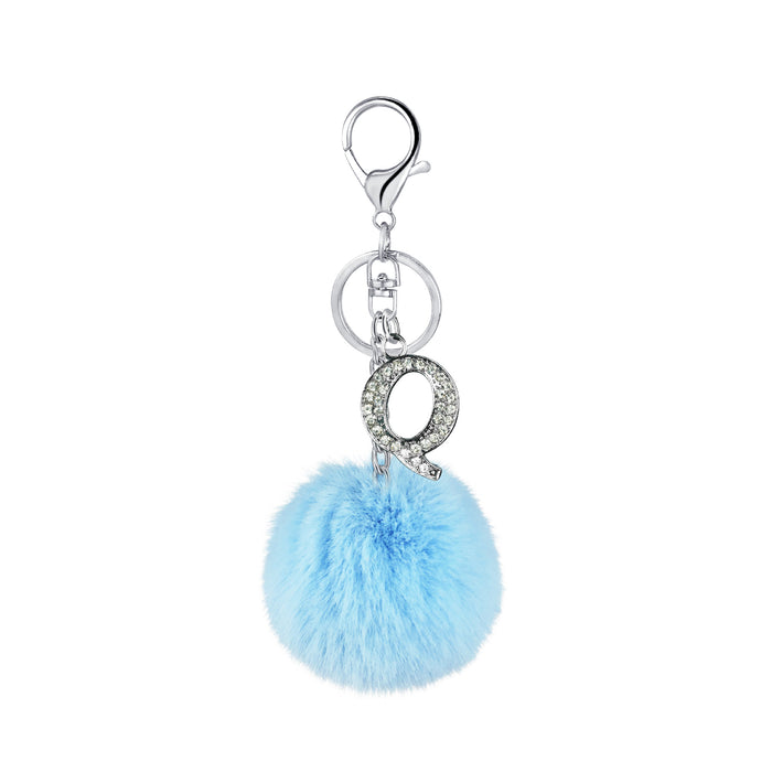 Jewelry WholesaleWholesale rex rabbit hair letter keychain MOQ≥10 JDC-KC-YZ002 Keychains 永泽 %variant_option1% %variant_option2% %variant_option3%  Factory Price JoyasDeChina Joyas De China