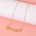 Jewelry WholesaleWholesale Babygirl Alphabet Alloy Rhinestone Necklace JDC-NE-YiD021 Necklaces 宜达 %variant_option1% %variant_option2% %variant_option3%  Factory Price JoyasDeChina Joyas De China