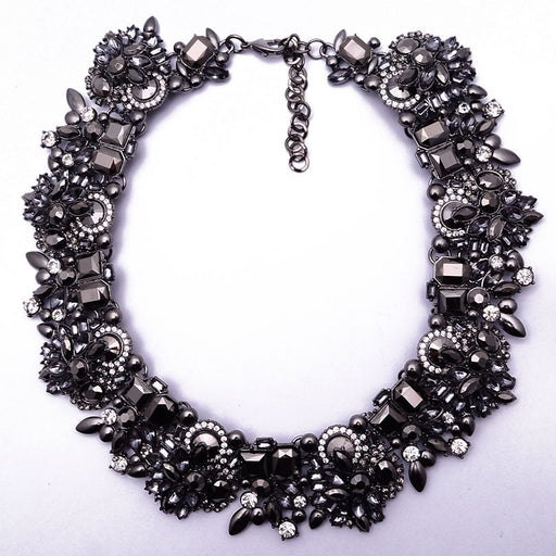 Jewelry WholesaleWholesale Black Rhinestone Alloy Necklace JDC-NE-XXuan001 Necklaces 晓轩 %variant_option1% %variant_option2% %variant_option3%  Factory Price JoyasDeChina Joyas De China