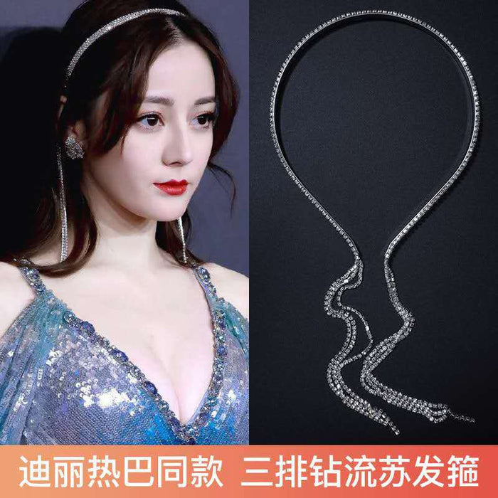 Jewelry WholesaleWholesale Exquisite Flash Diamond Headband Super Fairy Hairpin JDC-HD-DR003 Headband 蒂锐 %variant_option1% %variant_option2% %variant_option3%  Factory Price JoyasDeChina Joyas De China