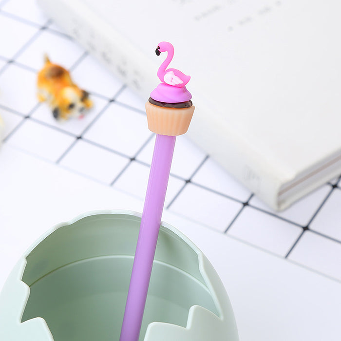 Wholesale Flamingo Ice Cream Silicone Plastic Ballpoint Pen JDC-BP-Liuj006