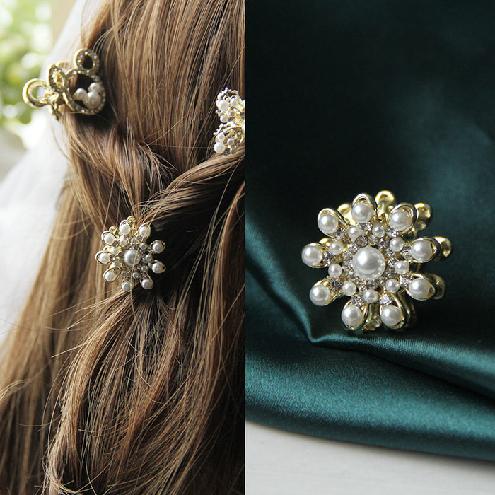 Wholesale Hair Clips Pearl Rhinestone Alloy JDC-HC-FSE002