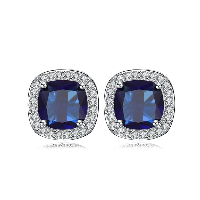 Jewelry WholesaleWholesale men's simple square diamond micro set Zircon Earrings MOQ≥2 JDC-ES-Kas008 earrings 卡诗 %variant_option1% %variant_option2% %variant_option3%  Factory Price JoyasDeChina Joyas De China