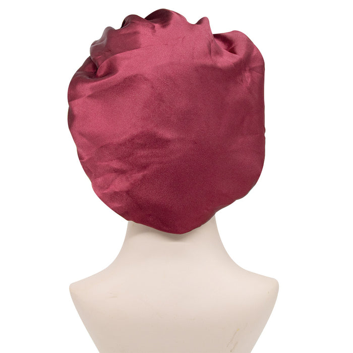 Wholesale Solid Color Wide Brim Stretch Night Cap Hair Care Beauty Shower Cap JDC-FH-MuSi001