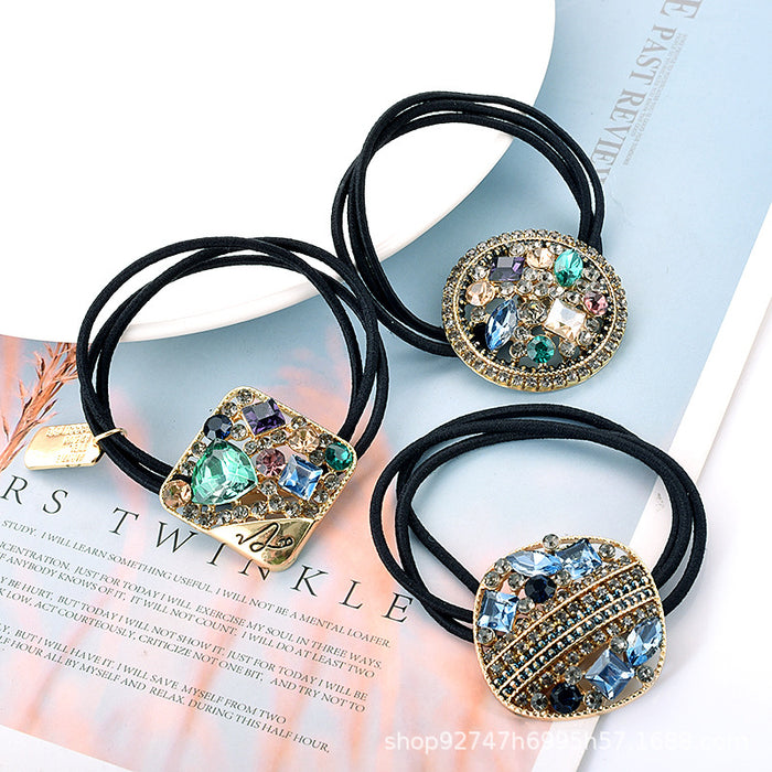 Jewelry WholesaleWholesale crystal leather band JDC-HS-RQ004 Hair Scrunchies 瑞奇 %variant_option1% %variant_option2% %variant_option3%  Factory Price JoyasDeChina Joyas De China