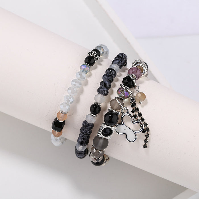 Wholesale Bracelet Rice Beads Alloy Glass Beads Handmade Multilayer Bohemian 10pcs JDC-BT-JINA005