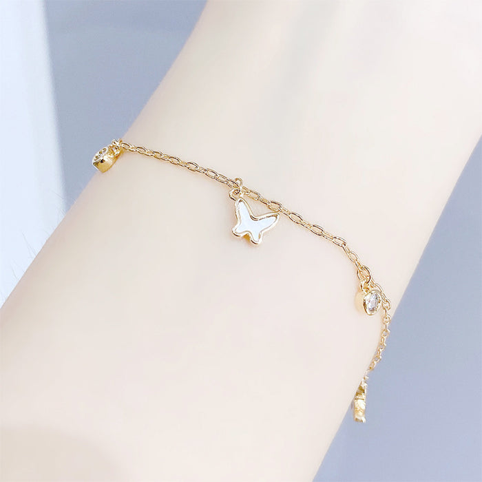 Jewelry WholesaleWholesale butterfly super fairy gentle girl shell bracelet JDC-BT-YouH017 Bracelet 优涵 %variant_option1% %variant_option2% %variant_option3%  Factory Price JoyasDeChina Joyas De China