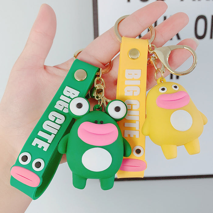Wholesale fashion sausage mouth animal pendant keychain glue three-dimensional doll JDC-KC-SCheng020
