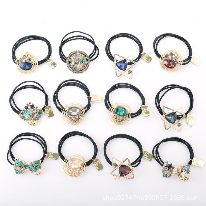 Jewelry WholesaleWholesale crystal leather band JDC-HS-RQ004 Hair Scrunchies 瑞奇 %variant_option1% %variant_option2% %variant_option3%  Factory Price JoyasDeChina Joyas De China