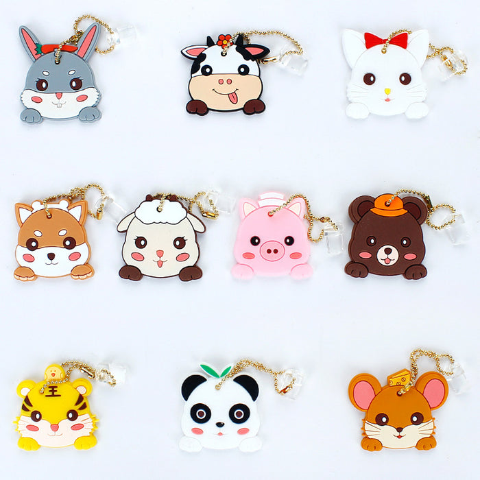 Wholesale Mobile Phone Dustproof Plug PVC Cute Cartoon Animal Charging Port MOQ≥3 JDC-PC-ZhongJ00013