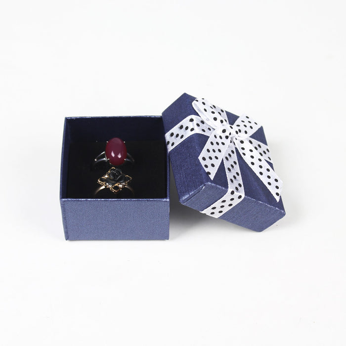 Wholesale Ring Box Bow Bead Pendant Necklace Stud Earring Box Jewelry Packaging Box JDC-JP-Haoke004