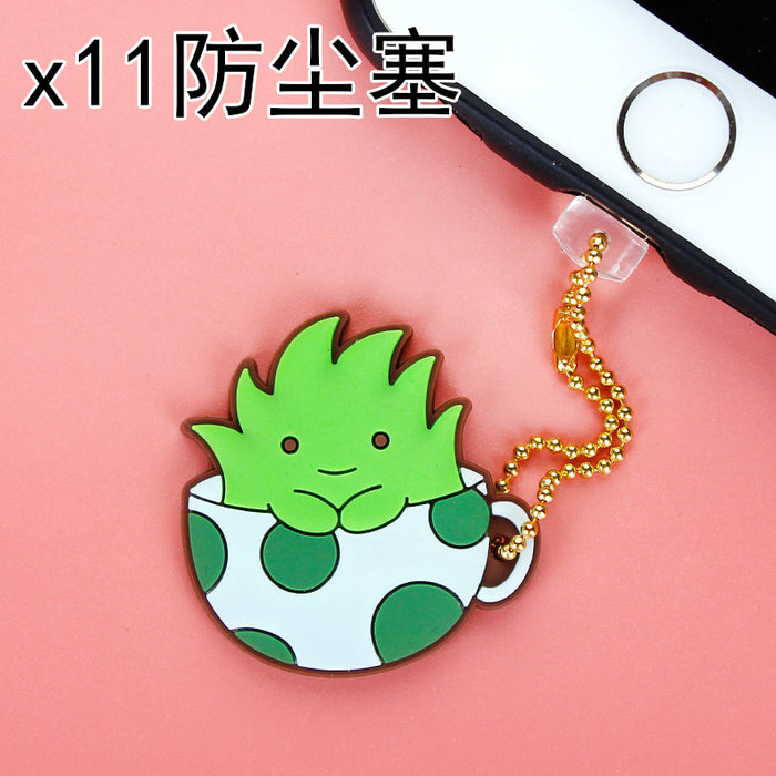 Wholesale Mobile Phone Dust Plug PVC Cute Cartoon Charging Port MOQ≥3 JDC-PC-ZhongJ00014