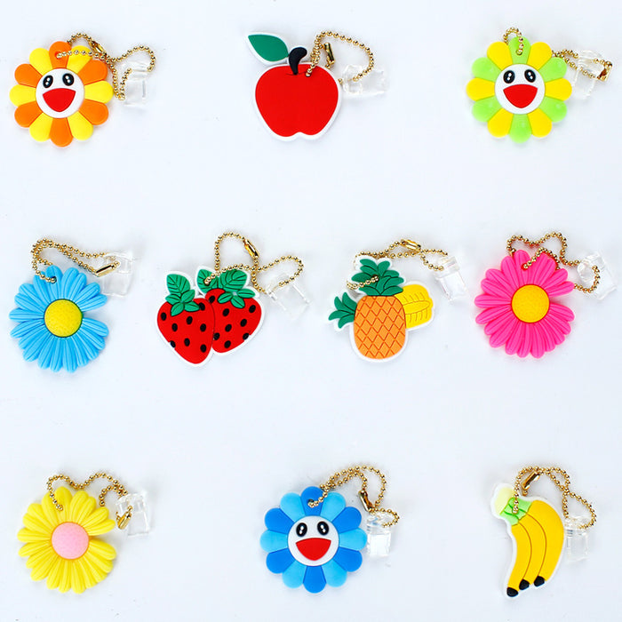 Wholesale Mobile Phone Dust Plug PVC Cute Flower Pendant MOQ≥3 JDC-PC-ZhongJ004