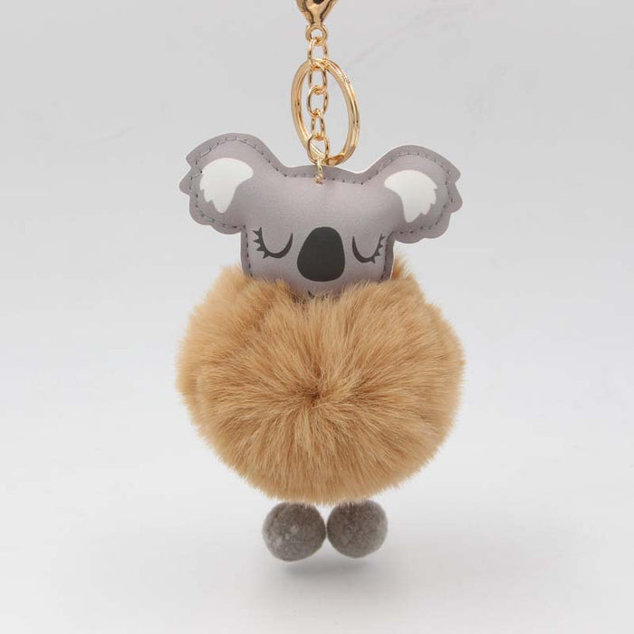 Jewelry WholesaleWholesale koala fur ball keychain plush bag pendant koala car ornament MOQ≥2 JDC-KC-RShu001 Keychains 荣曙 %variant_option1% %variant_option2% %variant_option3%  Factory Price JoyasDeChina Joyas De China