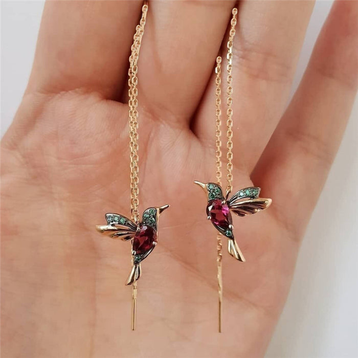 Jewelry WholesaleWholesale Zircon Bird Alloy Earrings JDC-ES-LongR001 Earrings 龙瑞 %variant_option1% %variant_option2% %variant_option3%  Factory Price JoyasDeChina Joyas De China